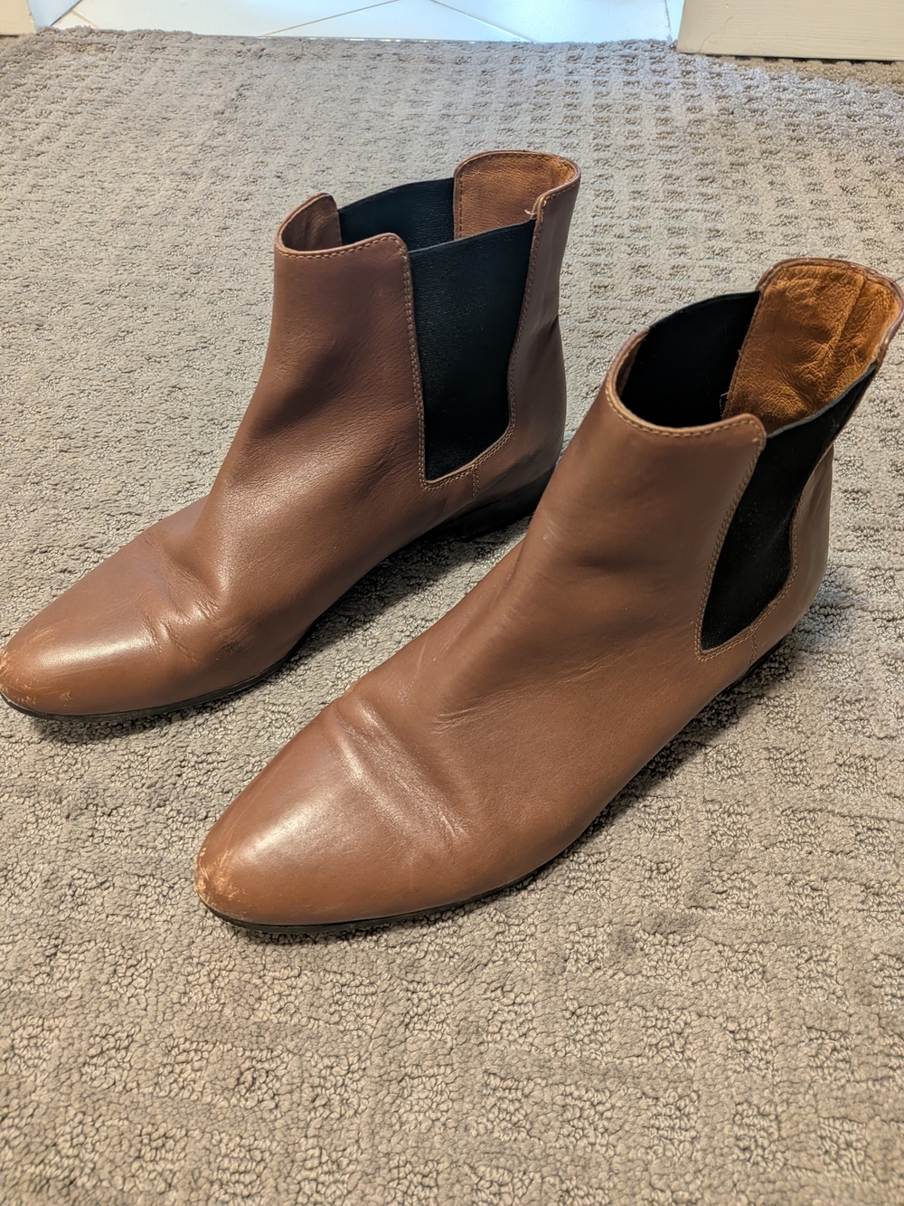 J crew Women's Brown Leather Chelsea Boots Ankle Boot